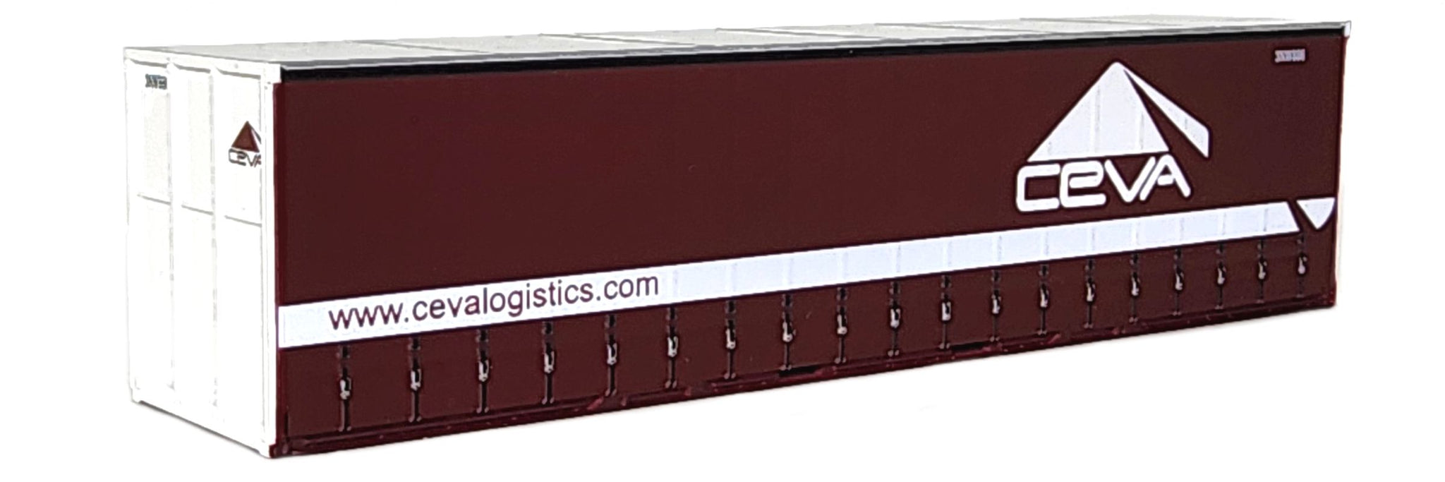 Ceva Container Tracking 40CS-35 Ceva Maroon 40' Curtain Sided Container – On Track Models