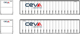 40CS-51 New CEVA White 40' Curtain Sided Containers
