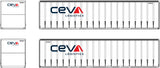 40CS-51 New CEVA White 40' Curtain Sided Containers